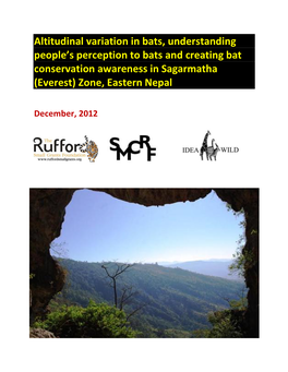 Altitudinal Variation in Bats, Understanding People's Perception