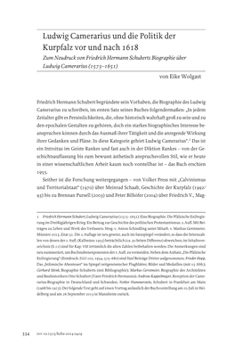 Ludwig Camerarius Und Die Politik Der Kurpfalz Vor Und Nach 1618