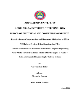 Reactive Power Compensation & Harmonic Mitigation in 25Kv