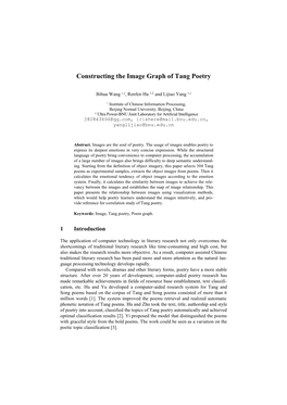 Constructing the Image Graph of Tang Poetry