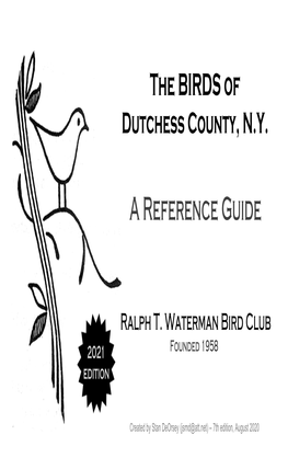 A Reference Guide to Birds of Dutchess County, NY