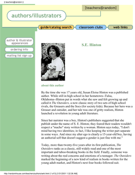 Se Hinton Was a Published Author