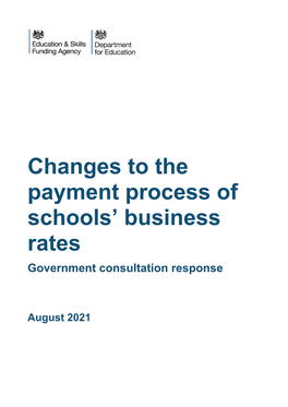 Changes to the Payment Process of Schools' Business Rates: Government Consultation Response