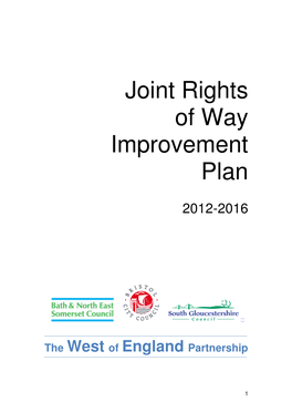 Rights of Way Improvement Plan 2012-2016