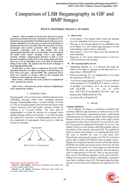 Comparison of LSB Steganography in GIF and BMP Images