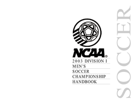 2003 NCAA Division I Men's Soccer Championship Handbook