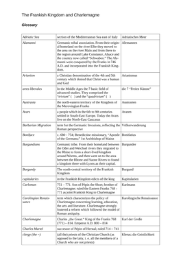 The Frankish Kingdom and Charlemagne