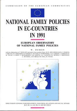 National Family Policies in Ec-Countries in 1991