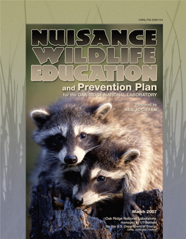 Nuisance Wildlife Education and Prevention Plan for the Oak Ridge National Laboratory