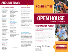 Open House Confirmation Packet