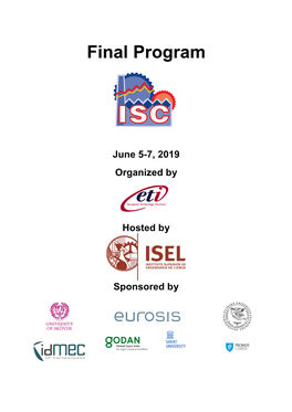 ISC'2019 Final Programme