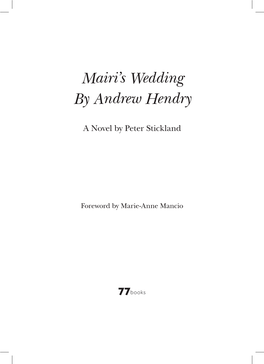 Mairi's Wedding by Andrew Hendry