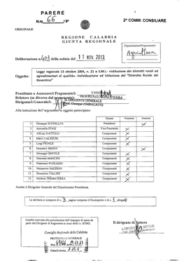 A'f'j1~ Deliberazione N.~ 03 Della Seduta Del 11 NOV