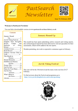 Pastsearch Newsletter Issue 74: February 2019