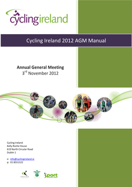Cycling Ireland 2012 AGM Manual