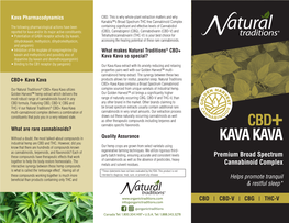 CBD Kava Kava Brochure