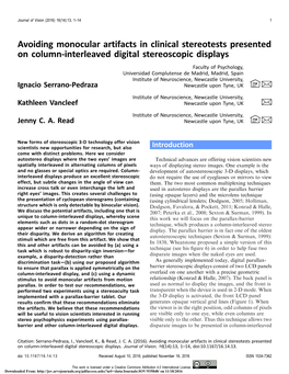 Avoiding Monocular Artifacts in Clinical Stereotests Presented on Column