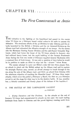 CHAPTER VII. * the First Counterattack at Anzio