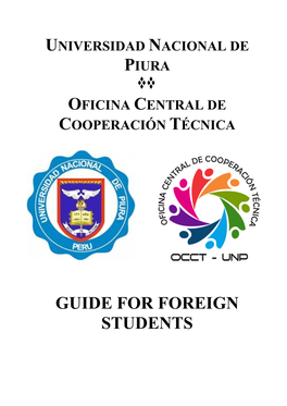 Guide for Foreign Students