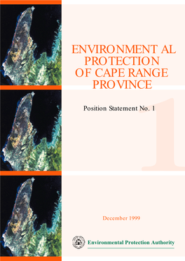 Environment Al Protection of Cape Range Province