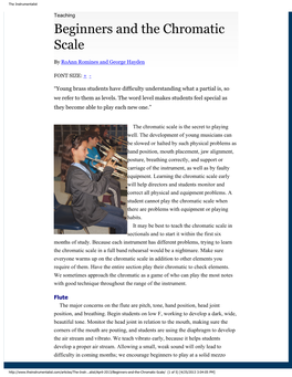 Chromatic Scale Tips