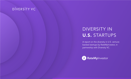 Diversity in US Startups 2018 RATEMYINVESTOR