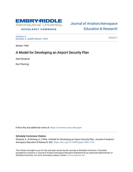 A Model for Developing an Airport Security Plan