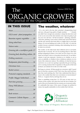 Organic GROWER Growers Alliance