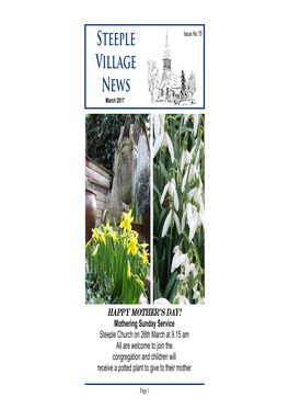 Steeple Village News