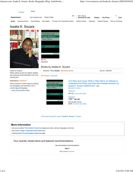 Amazon.Com: Issaka K. Souare: Books, Biography, Blog, Audiobooks,
