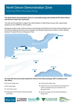 North Devon Demonstration Zone Advancing Offshore Renewable Energy