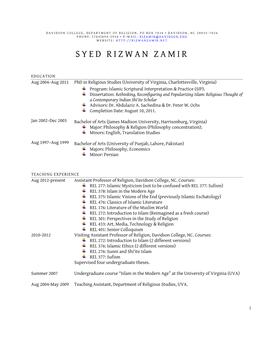 Syed Rizwan Zamir