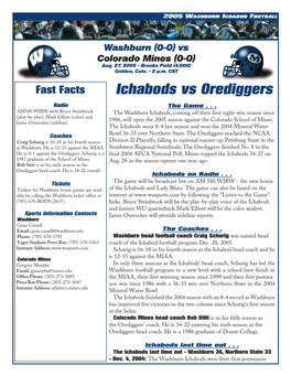 Ichabods Vs Orediggers