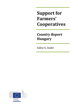 Support for Farmers' Cooperatives Country Report Hungary