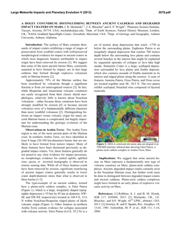 Distinguishing Between Ancient Calderas and Degraded Impact Craters on Mars