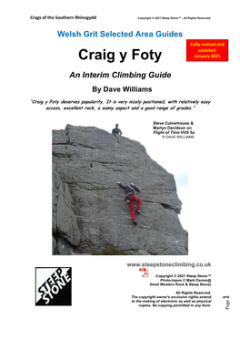 Craig Y Foty January 2021