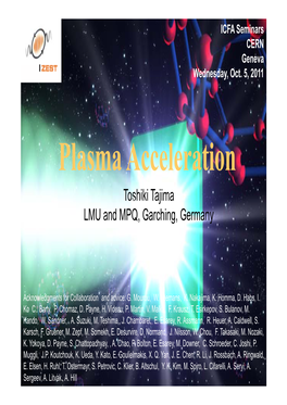 Plasma Acceleration