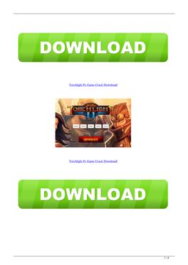 Torchlight Pc Game Crack Downloadl