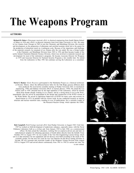 The Weapons Program