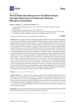 Novel Molecular Resources to Facilitate Future Genetics Research on Freshwater Mussels (Bivalvia: Unionidae)