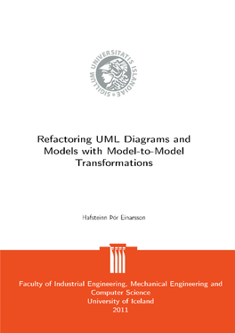 Refactoring UML Diagrams and Models with Model-To-Model Transformations