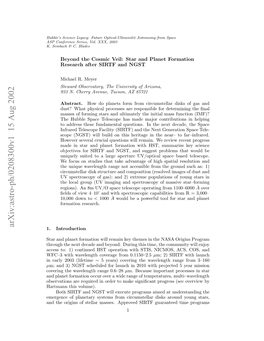 Beyond the Cosmic Veil: Star and Planet Formation Research After SIRTF and NGST