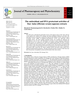 Illicium Verum) Aqueous Extracts