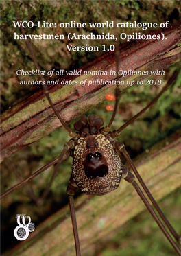 WCO-Lite: Online World Catalogue of Harvestmen (Arachnida, Opiliones)