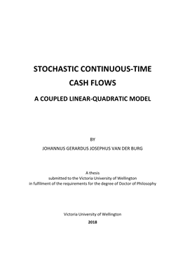 Stochastic Continuous-Time Cash Flows