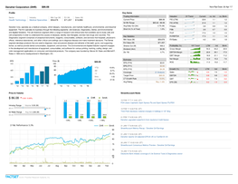 Danaher Corporation (DHR) $86.08 Next Rpt Date: 20 Apr '17