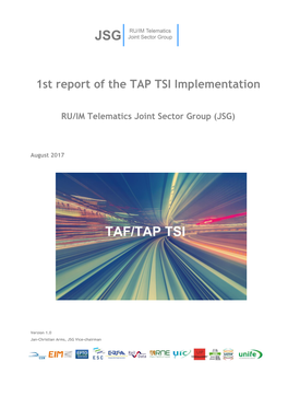 1St Report of the TAP TSI Implementation
