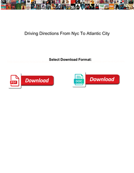 Driving Directions from Nyc to Atlantic City