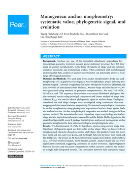 Systematic Value, Phylogenetic Signal, and Evolution