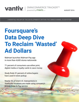 Foursquare's Data Deep Dive to Reclaim 'Wasted' Ad Dollars